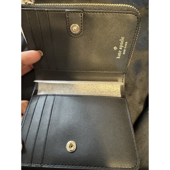 Kate Spade Madison Small L-Zip Wallet KH615 001 Black NEW $189 - Picture 7 of 16